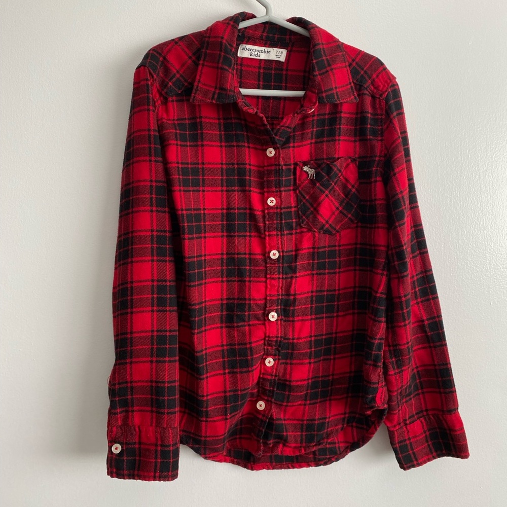 Abercrombie kids plaid shirt